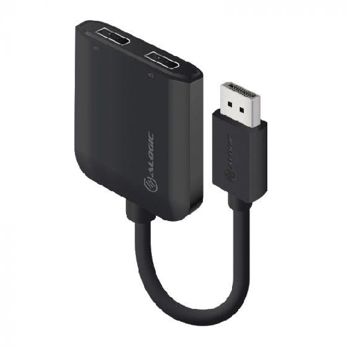 ALOGIC DP2DP-ADP cavo e adattatore video DisplayPort 2 x DisplayPort Nero (DisplayPort to Dual DisplayPort 1.2 Adapter -