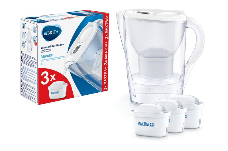 Brita-1024045-Filtraggio-acqua-Caraffa-filtrante-24-L-Trasparente-Bianco