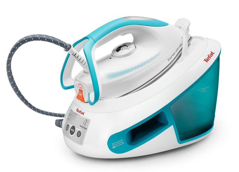 Tefal-Express-Anti-Calc-SV8010-ferro-da-stiro-a-caldaia-2800-W-18-L-Turchese-Bianco