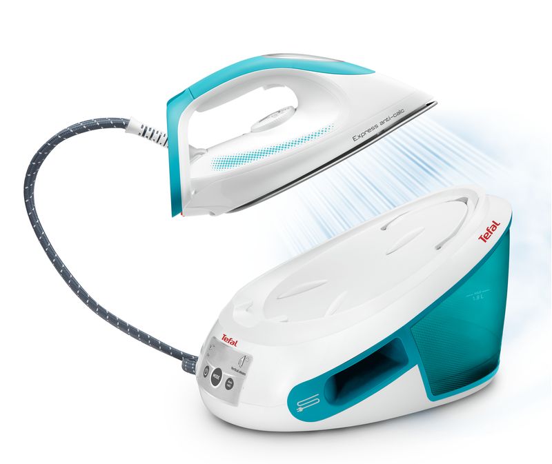 Tefal-Express-Anti-Calc-SV8010-ferro-da-stiro-a-caldaia-2800-W-18-L-Turchese-Bianco