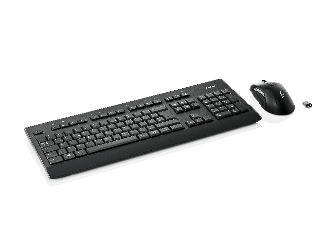 Fujitsu-LX960-tastiera-Mouse-incluso-RF-Wireless-QWERTZ-Tedesco-Nero