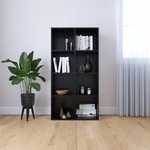 vidaXL Libreria/Credenza Nera 66x30x130 cm in Truciolato