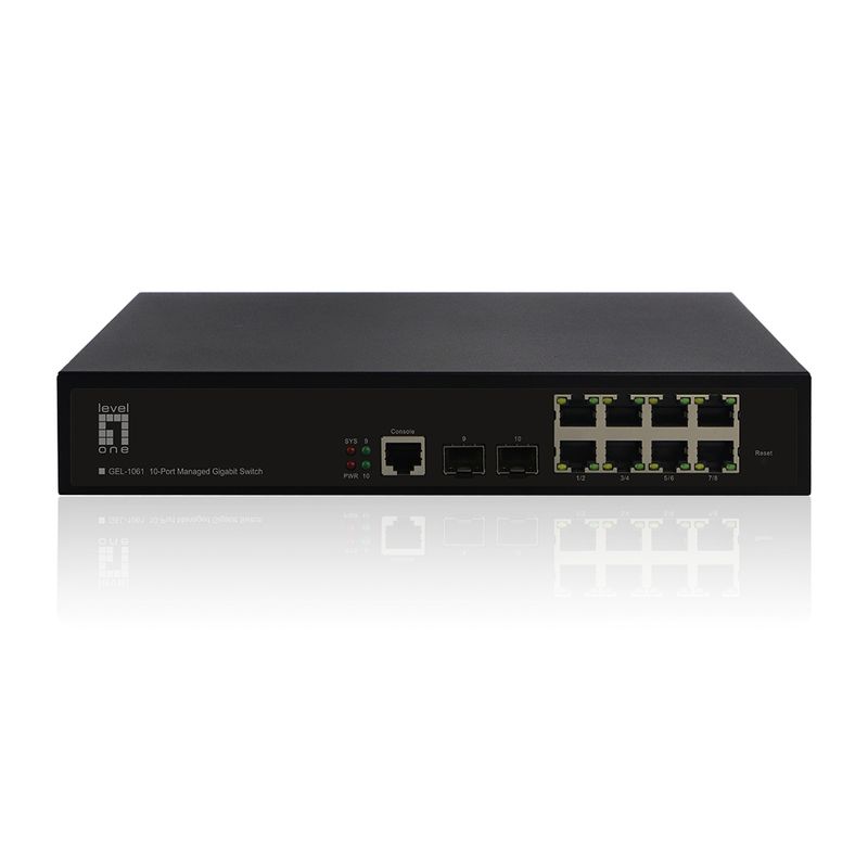 LevelOne-GEL-1061-Gestito-L2-Gigabit-Ethernet--10-100-1000--19U-Nero