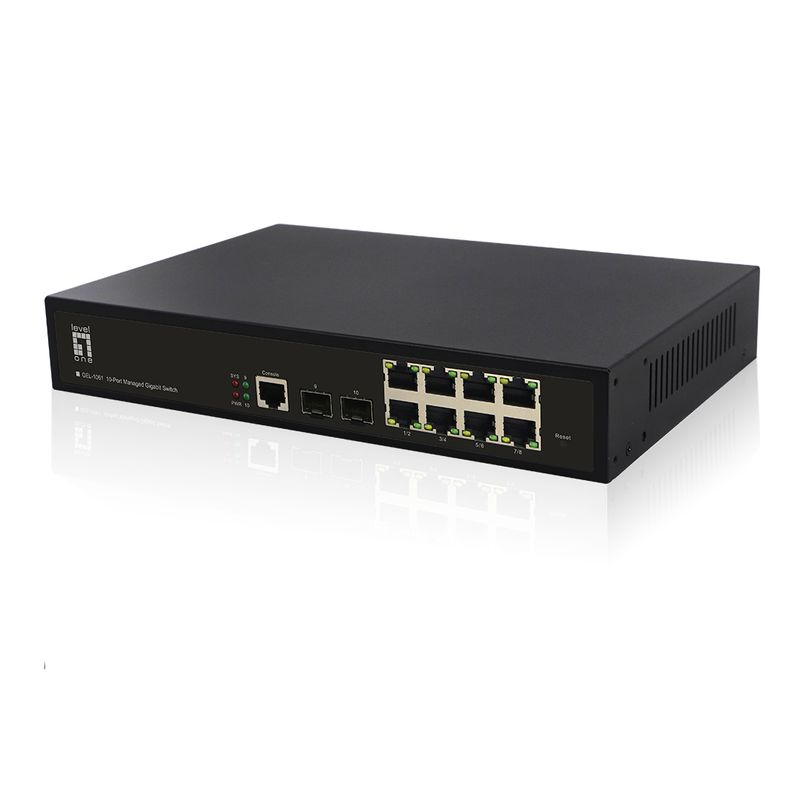 LevelOne-GEL-1061-Gestito-L2-Gigabit-Ethernet--10-100-1000--19U-Nero
