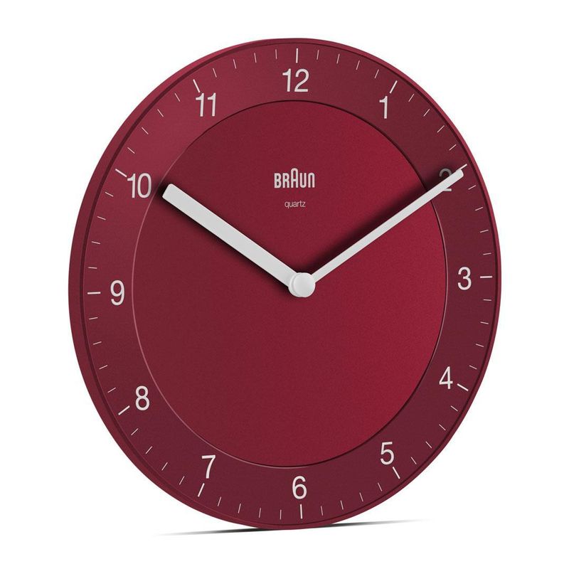 Braun-BC06R-Orologio-da-parete-in-quarzo-Cerchio-Rosso