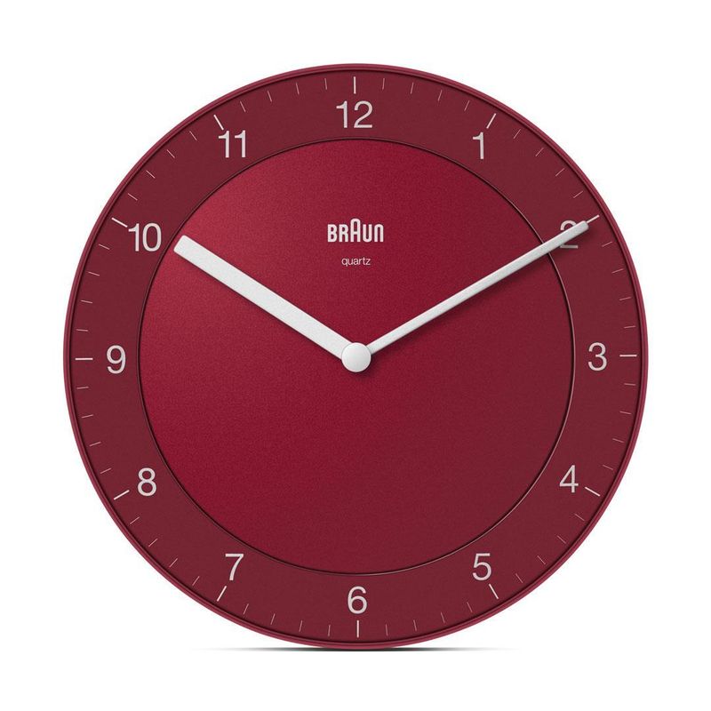 Braun-BC06R-Orologio-da-parete-in-quarzo-Cerchio-Rosso