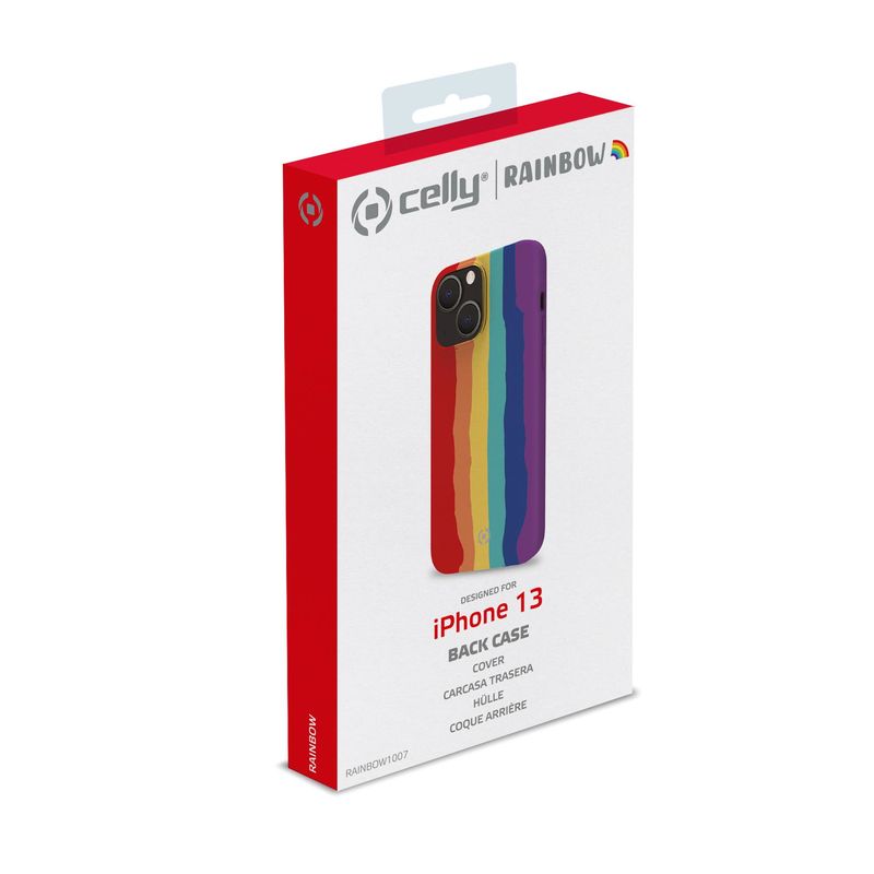 Celly-RAINBOW-iPhone-13-custodia-per-cellulare-155-cm--6.1---Cover-Multicolore