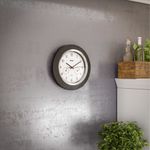 Mebus-19453-wall-table-clock-Parete-Digital-clock-Rotondo-Nero-Bianco