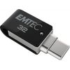 Emtec-T260C-unita-flash-USB-32-GB-USB-Type-A---USB-Type-C-3.2-Gen-1--3.1-Gen-1--Nero-Stainless-steel