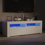 vidaXL Mobile Porta TV con Luci LED Bianco 120x35x40 cm