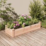 vidaXL Fioriera Rialzata da Giardino Fodera 120x45x25cm Massello Abete