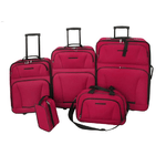 vidaXL Set da Viaggio Trolley e Borse 5 pz Rosso