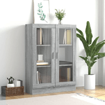 Mobile Vetrina Grigio Sonoma 82,5x30,5x115 cm Legno ingegnerizzato