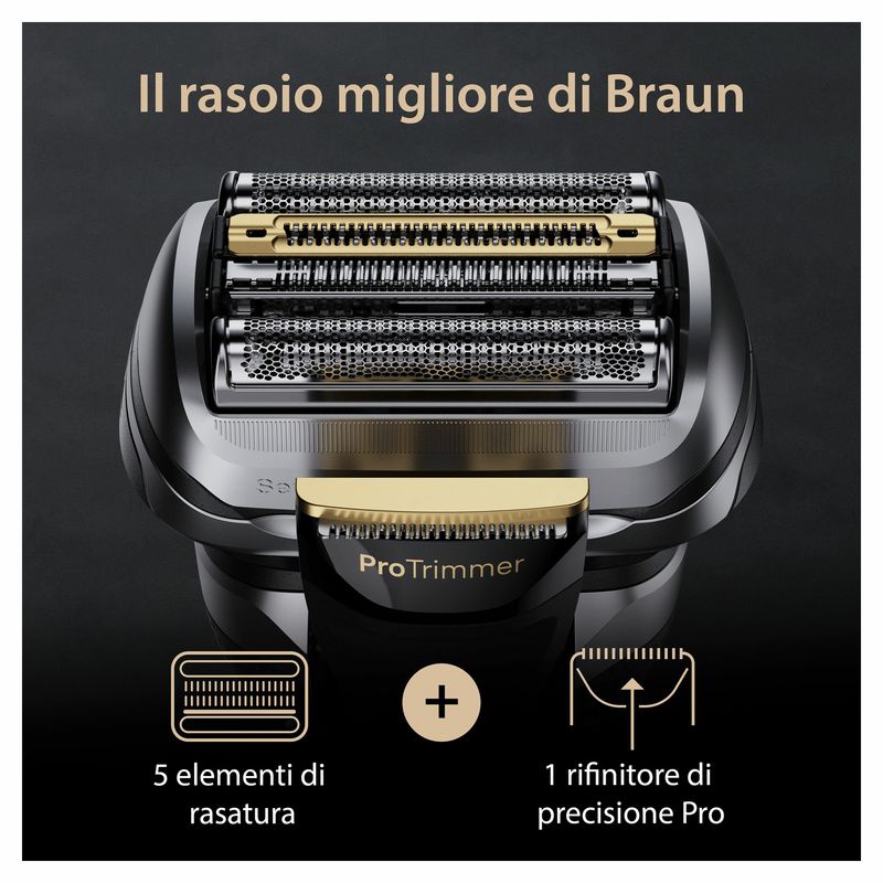 Braun-Series-9-Pro--9575cc-Wet--Dry-Rasoio-Trimmer-Metallico