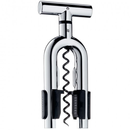Cavatappi In Ottone Brunito A Manovella - Per Vino Con Tappo In Sughero, Design Classico Made In Italy