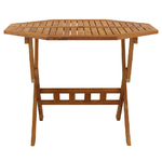 vidaXL Tavolo da Giardino Pieghevole 90x75 cm Legno Massello di Acacia