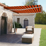 vidaXL Tenda da Sole Autoportante Automatica 400x350cm Arancio Marrone