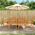 vidaXL Sedie da Giardino 6 pz 56x55,5x90 cm Legno Massello di Acacia