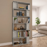 vidaXL Libreria/Divisorio Grigio Cemento 80x24x192 cm in Truciolato