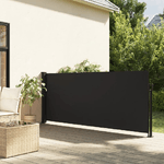 vidaXL Tenda da Sole Laterale Retrattile Nera 140x500 cm