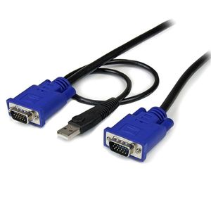 StarTech.com Cavo KVM USB ultra-sottile 2 in 1 4,5 m