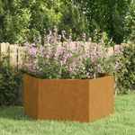 vidaXL Fioriera Ruggine 90x90x45 cm Acciaio Corten