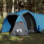 vidaXL Tenda da Campeggio 3 Persone Blu 370x185x116 cm Taffetà 185T