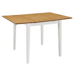 vidaXL Tavolo da Pranzo Estensibile Bianco (80-120)x80x74 cm in MDF