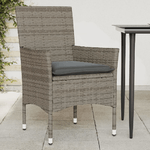 vidaXL Sedie da Giardino con Cuscini 2 pz Grigie in Polyrattan