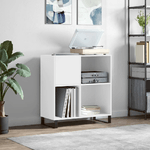 vidaXL Mobile Porta Dischi Bianco 84,5x38x89 cm in Legno ingegnerizzato