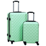 vidaXL Set Valigie Trolley a Custodia Rigida 2 pz Menta in ABS