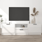 vidaXL Mobile Porta TV Bianco Lucido 140x35x40 cm in Legno ingegnerizzato