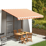 vidaXL Tessuto di Ricambio per Tenda da Sole Giallo e Arancio 4,5x3 m