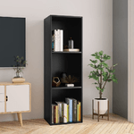 vidaXL Libreria/Mobile TV Nero 36x30x114 cm in Legno Multistrato