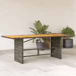 vidaXL Tavolo Giardino Piano Legno Acacia Grigio 190x80x74 Polyrattan