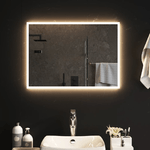 vidaXL Specchio da Bagno con Luci LED 70x50 cm