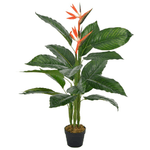 vidaXL Strelitzia Artificiale con Vaso Rosso 100 cm