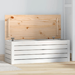 vidaXL Contenitore Portaoggetti Bianco 89x36,5x33cm Massello di Pino