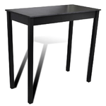 vidaXL Tavolo da Bar in MDF Nero 115x55x107 cm