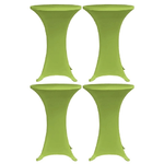 vidaXL Copritavoli Elastici 4 pz 70 cm Verde