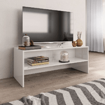 vidaXL Mobile TV Bianco Lucido 100x40x40 cm in Truciolato