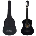 vidaXL Chitarra Classica per Principianti con Custodia Nera 3/4 36"