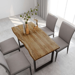 Tavolo da Pranzo 140x70x76 cm in Legno Massello di Acacia