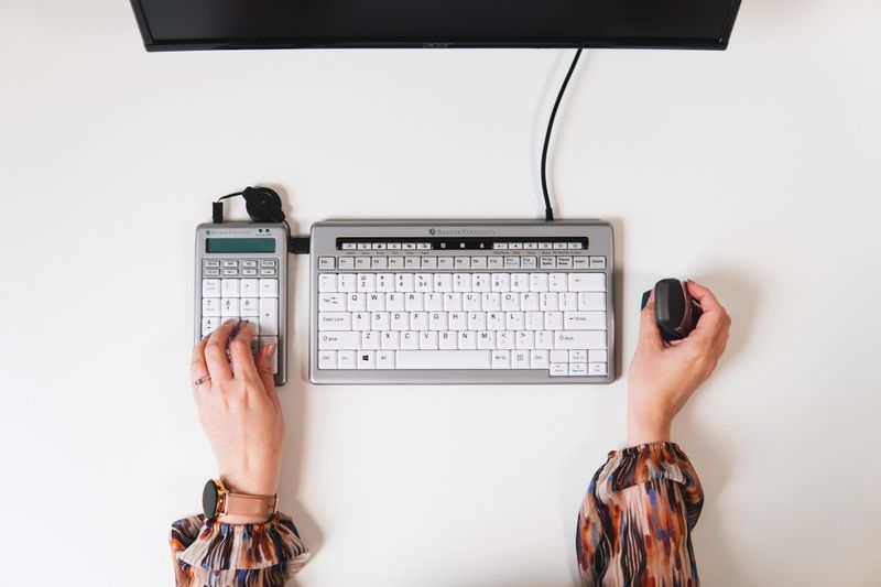 BakkerElkhuizen-S-board-840-Numeric-tastierino-numerico-PC-USB-Grigio-chiaro-Bianco