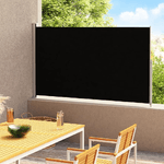 vidaXL Tenda Laterale Retrattile per Patio 220x300 cm Nera