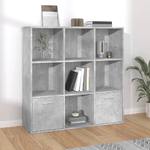 vidaXL Libreria Grigio Cemento 98x30x98 cm in Truciolato