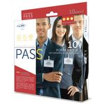 SEI-Rota-Pass-3-P-Supporto-per-badge-Metallo-Polipropilene--PP--10-pz