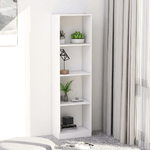 vidaXL Libreria a 4 Ripiani Bianca 40x24x142 cm in Legno ingegnerizzato