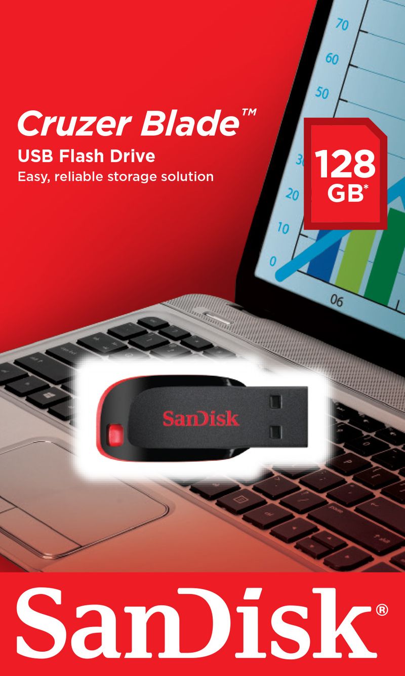 SanDisk-Cruzer-Blade-unita--flash-USB-128-GB-USB-tipo-A-2.0-Nero-Rosso