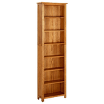 vidaXL Libreria a 7 Ripiani 60x22x200 cm in Legno Massello di Rovere